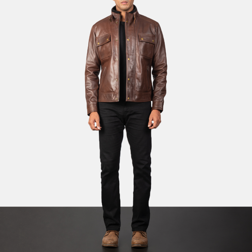 Light leather motorcycle clearance jacket